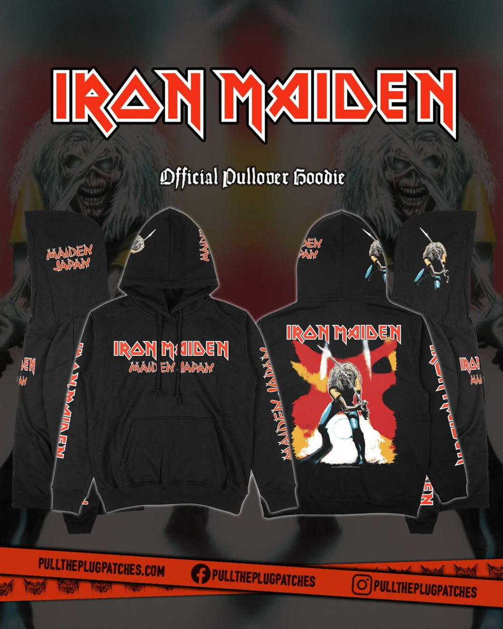 Iron Maiden - Maiden Japan - Deluxe Pullover Hoodie
