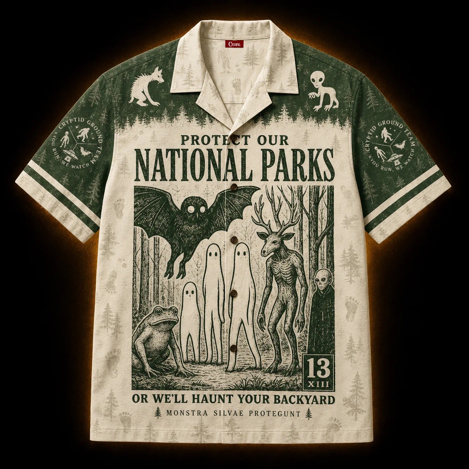 Protect Our National Parks — Cryptid Ground Team Hawaiian Shirt