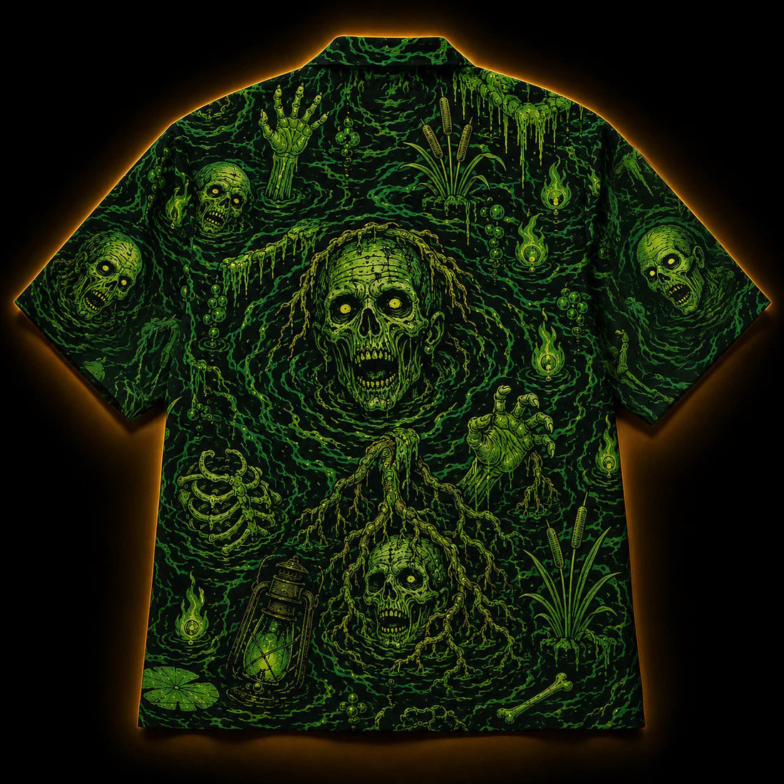 Bog Risen — Swamp Zombie Hawaiian Shirt