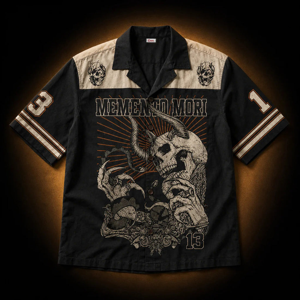 Memento Mori 13 — Gothic Skull Hawaiian Shirt | Horror Collection
