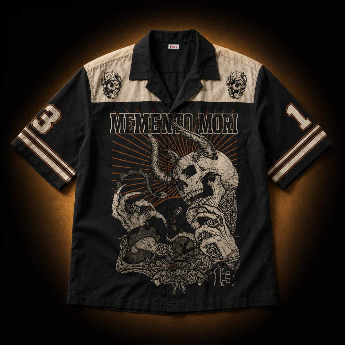 Memento Mori 13 — Gothic Skull Hawaiian Shirt | Horror Collection