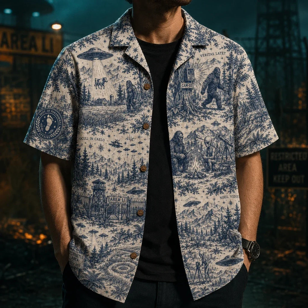 Veritas Latet — Paranormal Toile Hawaiian Shirt