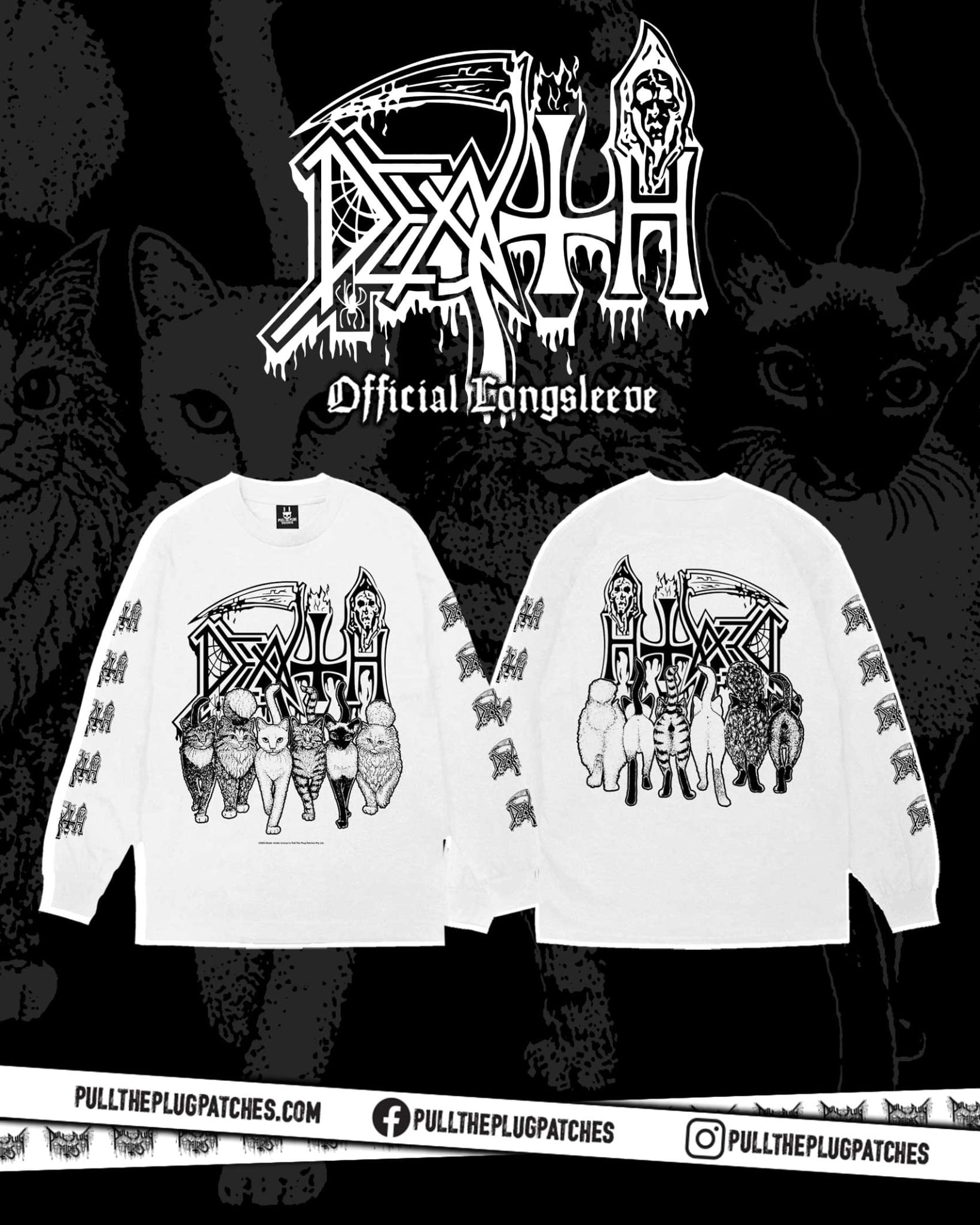 Death - Kittens - Longsleeve Shirt (White)