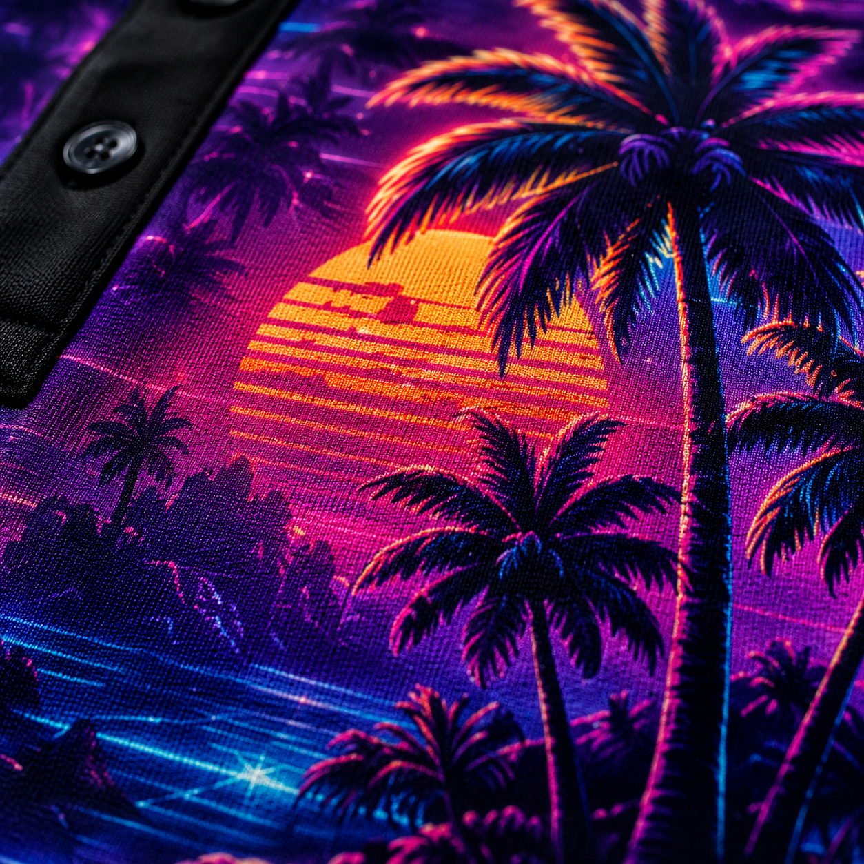 Neon Coast XIII — Synthwave Polo Shirt