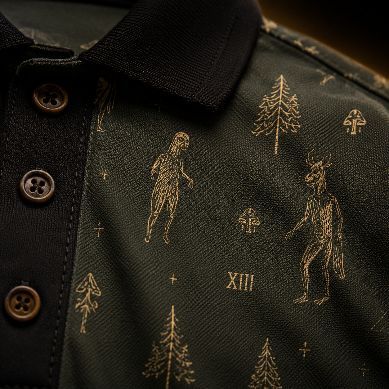 The Woodland Census XIII — Cryptid Polo Shirt