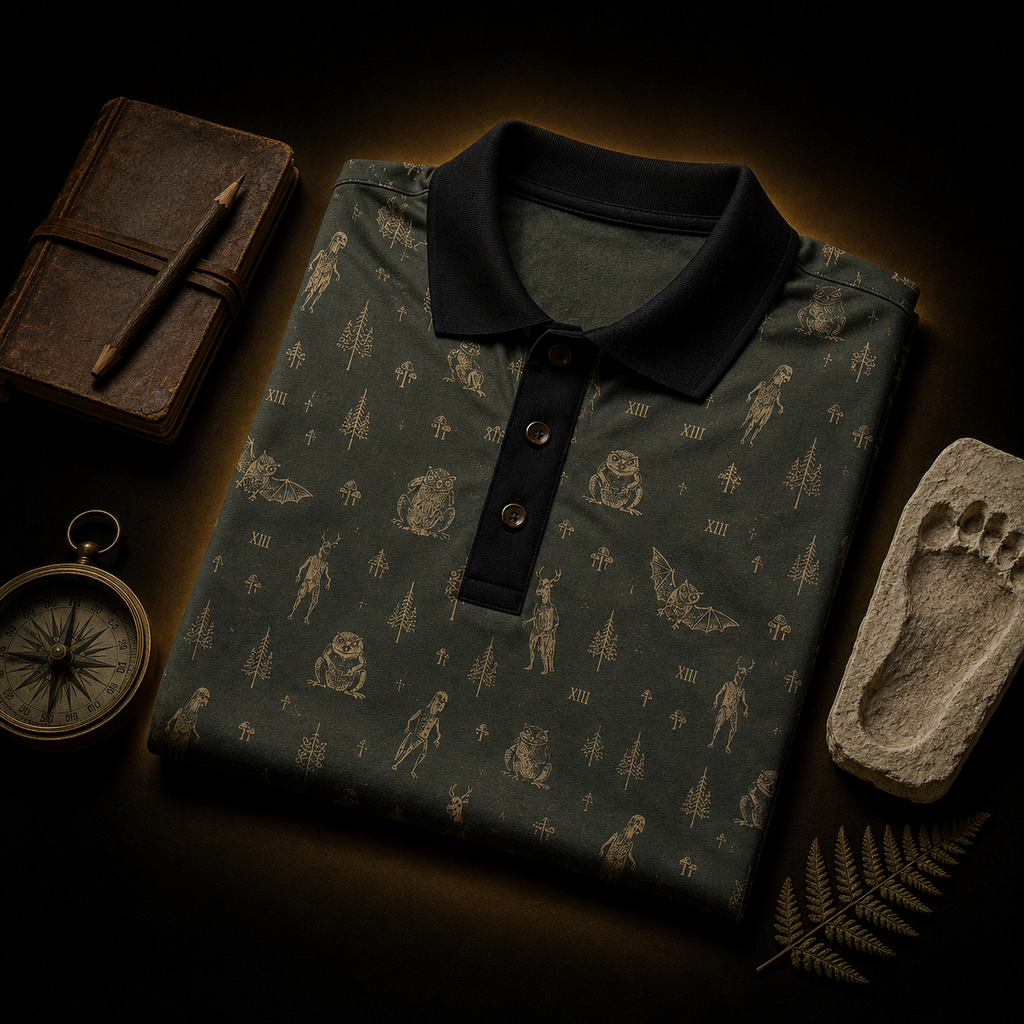 The Woodland Census XIII — Cryptid Polo Shirt