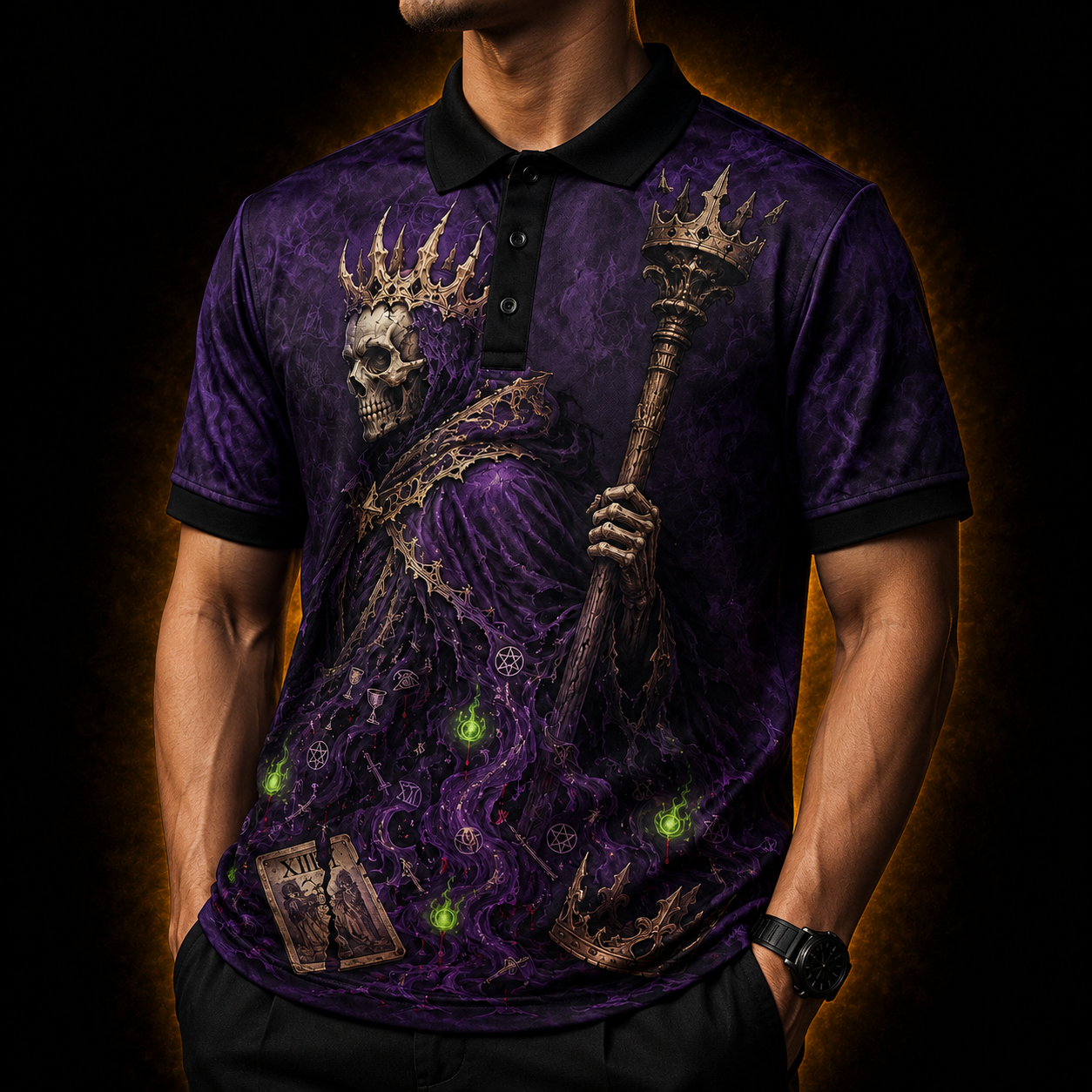 The Deposed — Dark Fantasy Occult Polo Shirt