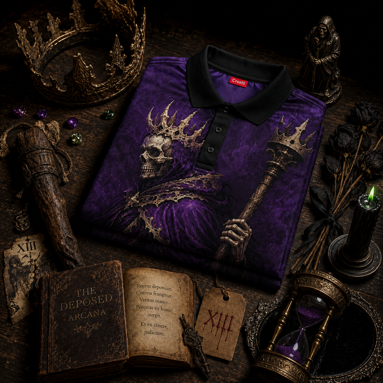 The Deposed — Dark Fantasy Occult Polo Shirt