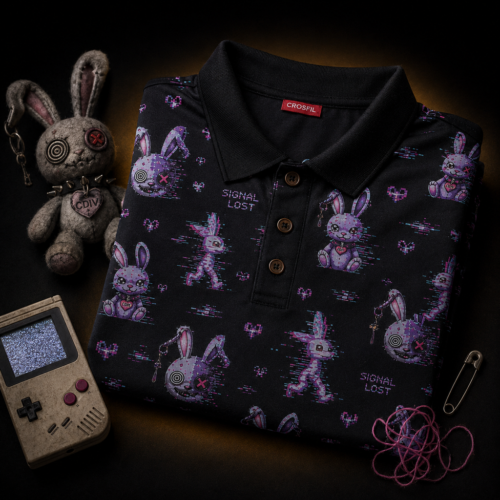 Error CDIV — Glitch Bunny Polo Shirt