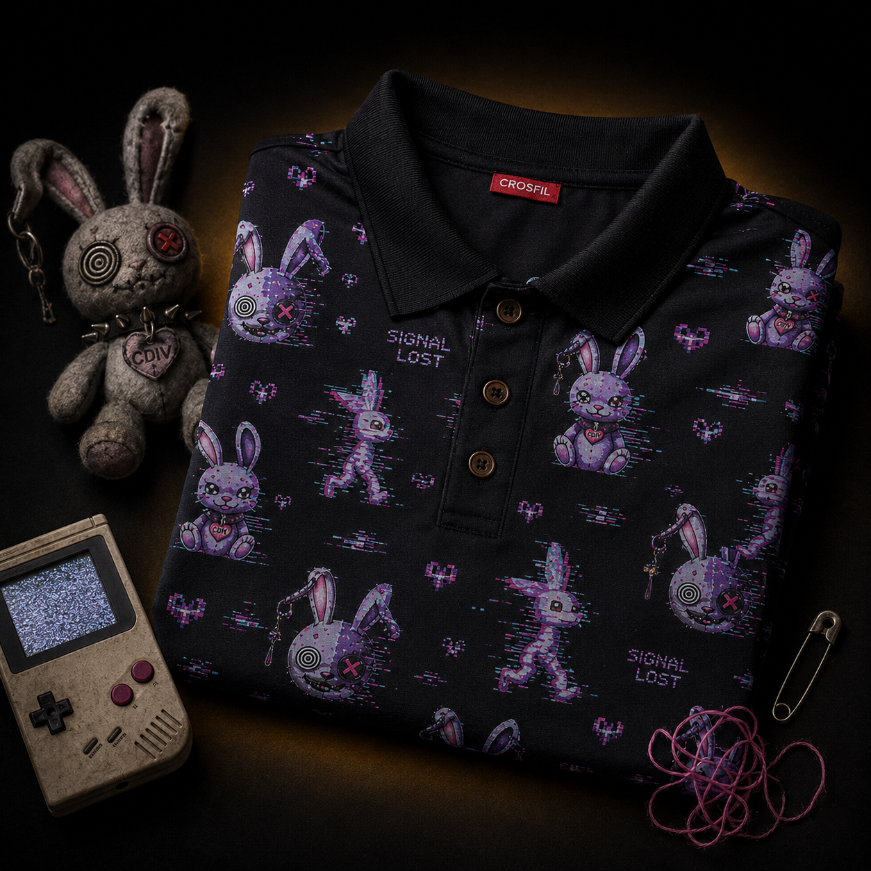 Error CDIV — Glitch Bunny Polo Shirt