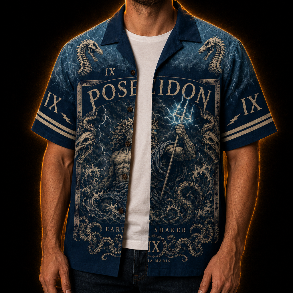 Poseidon IX — Earth Shaker Hawaiian Shirt