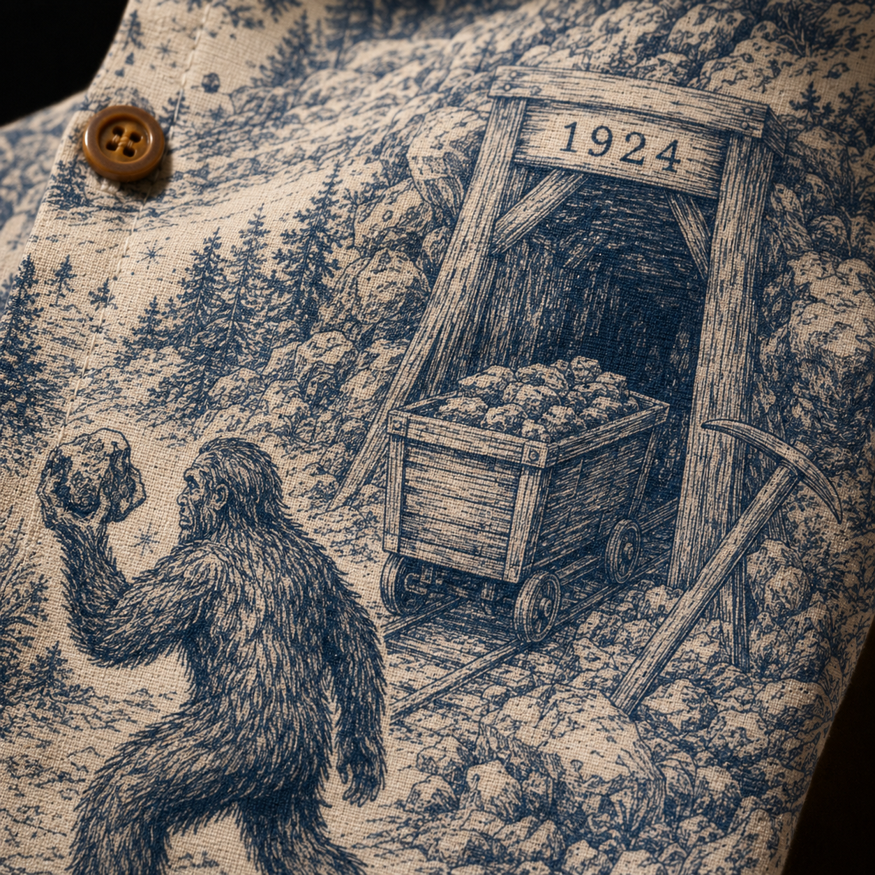 Crosfil The Siege 1924 Hawaiian Shirt — Bigfoot Toile Print