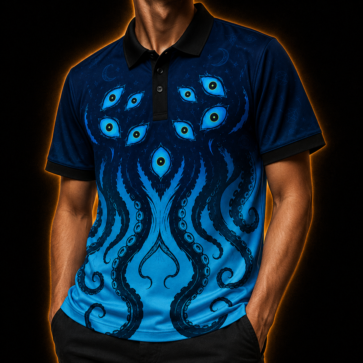 The Many-Eyed — Eldritch Cosmic Horror Polo Shirt