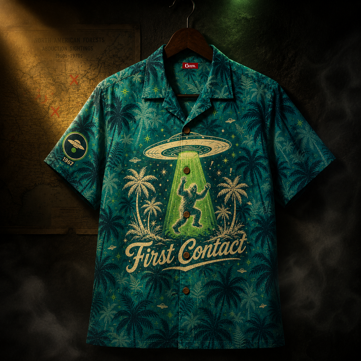 First Contact '67 — Bluff Creek Abduction Hawaiian Shirt