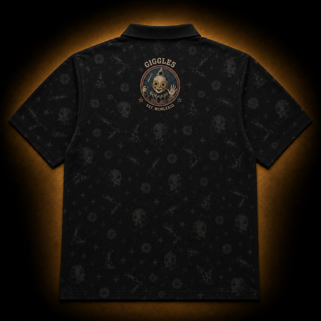 Cute But Psycho — Vintage Horror Clown Polo Shirt
