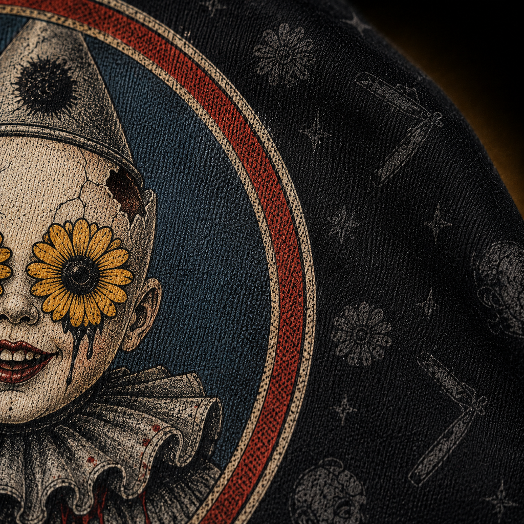 Cute But Psycho — Vintage Horror Clown Polo Shirt