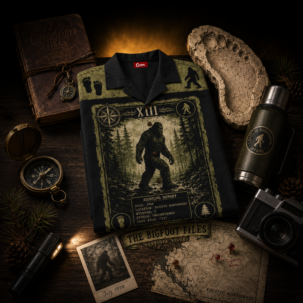 The Bigfoot Files XIII — Sighting Report Hawaiian Shirt