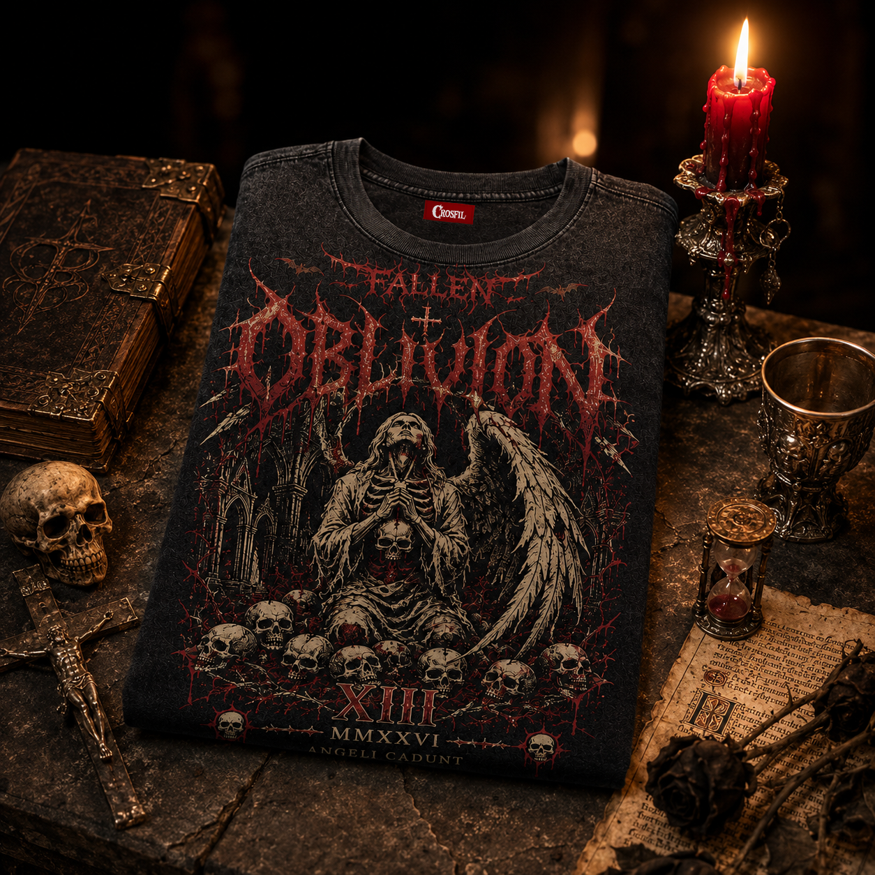 Oblivion — Fallen XIII Death Metal Washed T-Shirt