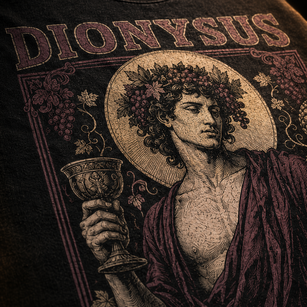Dionysus XII — God of Wine Washed T-Shirt