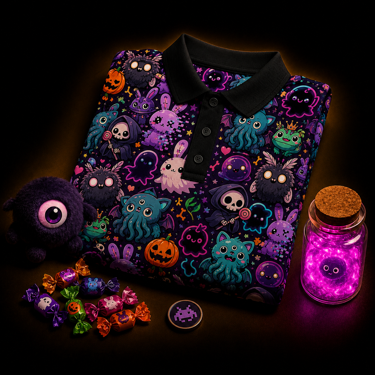 The Overcrowded Void — Creepy Cute Polo Shirt