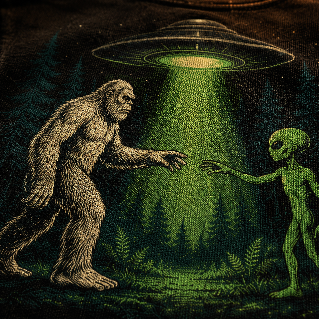 First Contact — Bluff Creek '67 Cryptid Washed T-Shirt