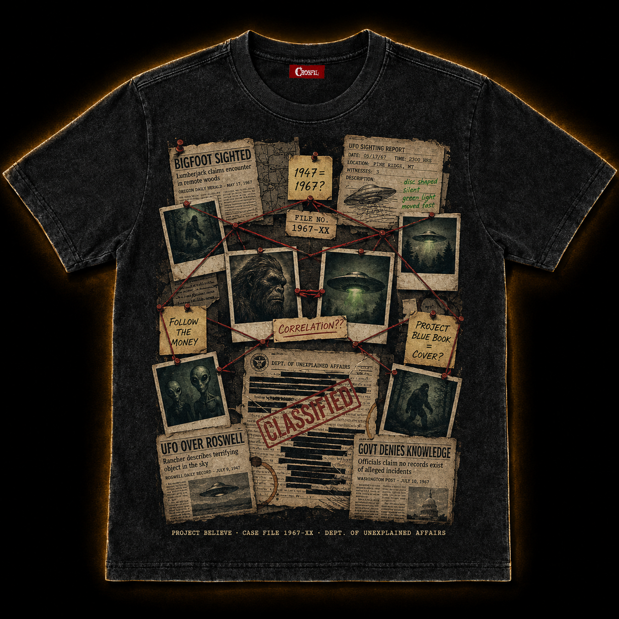Project Believe — Case File 1967-XX Washed T-Shirt