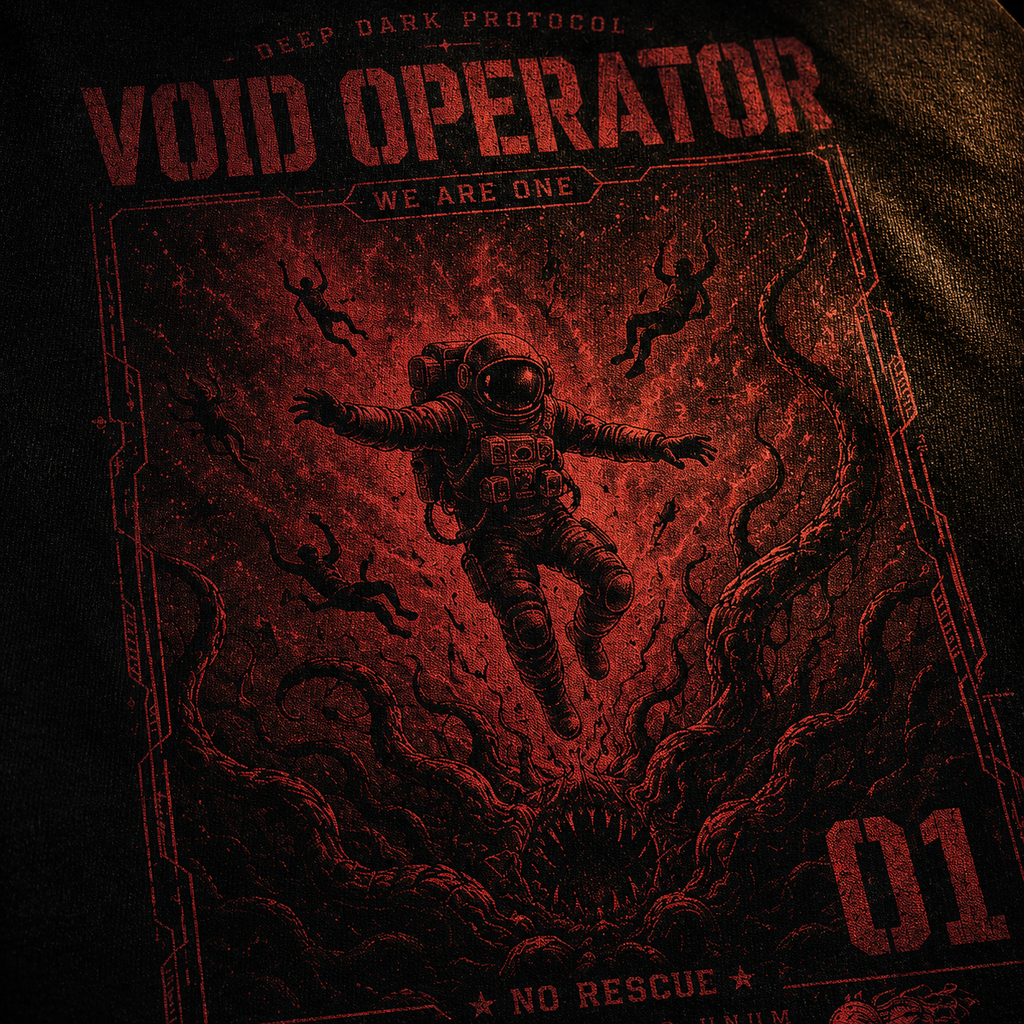 Void Operator 01 — Deep Dark Protocol Washed T-Shirt