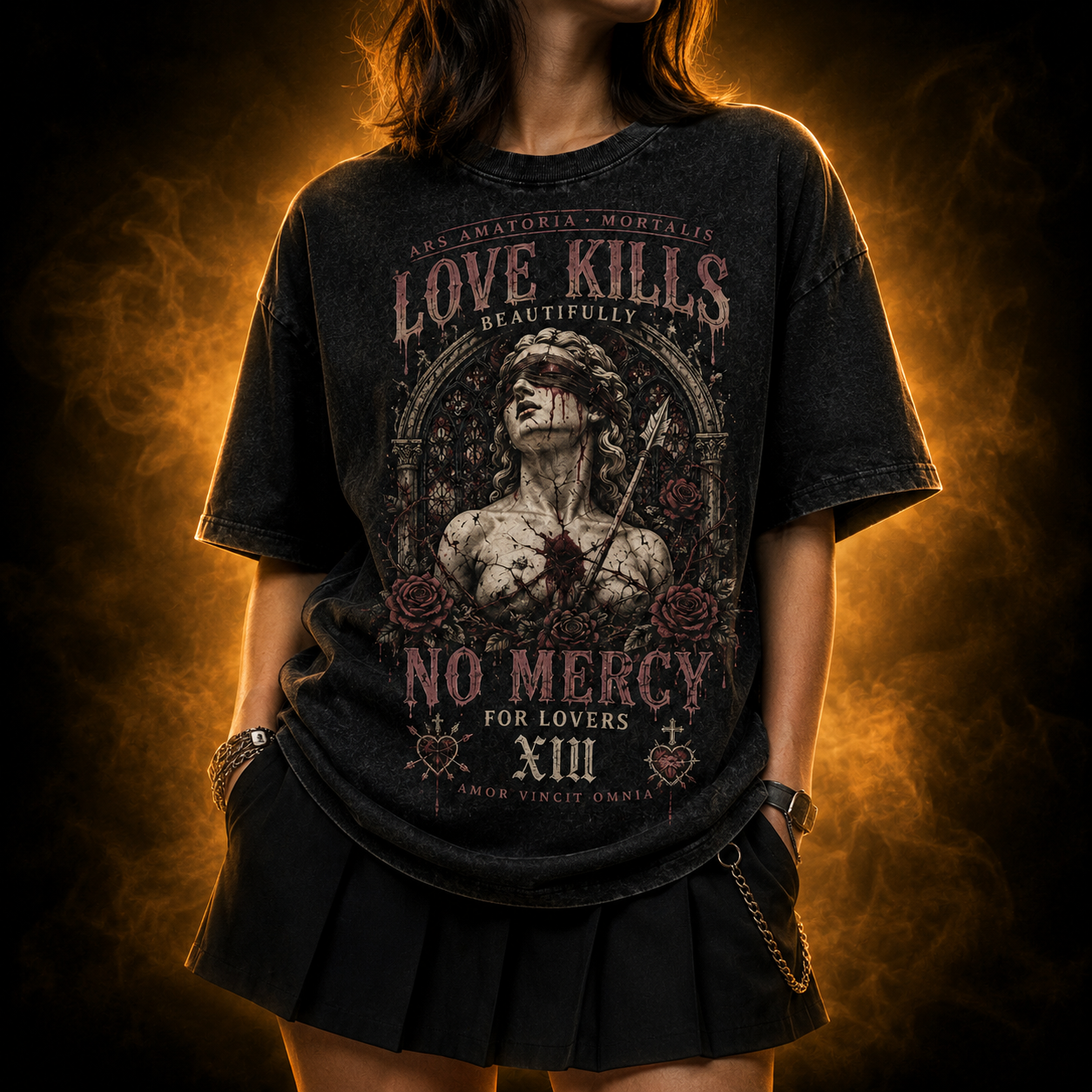 Love Kills Beautifully — No Mercy For Lovers Washed T-Shirt