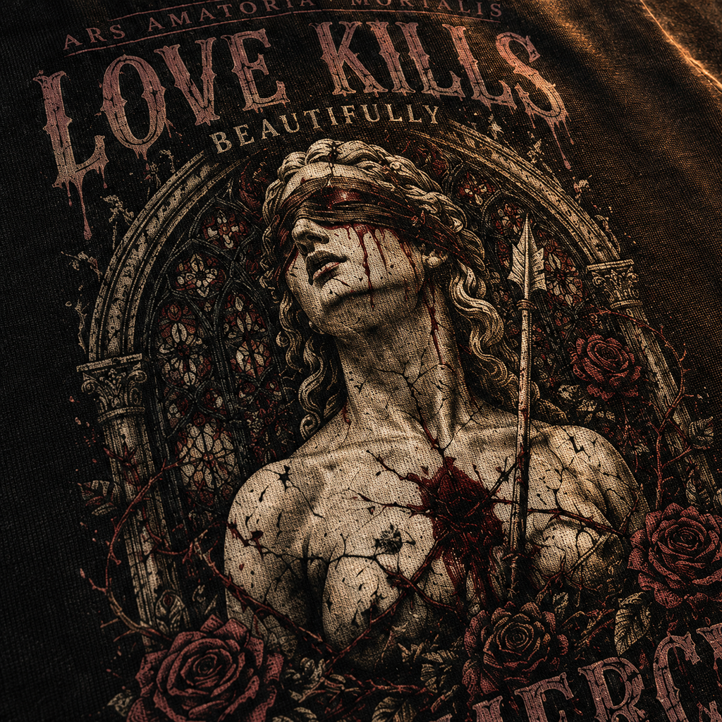 Love Kills Beautifully — No Mercy For Lovers Washed T-Shirt