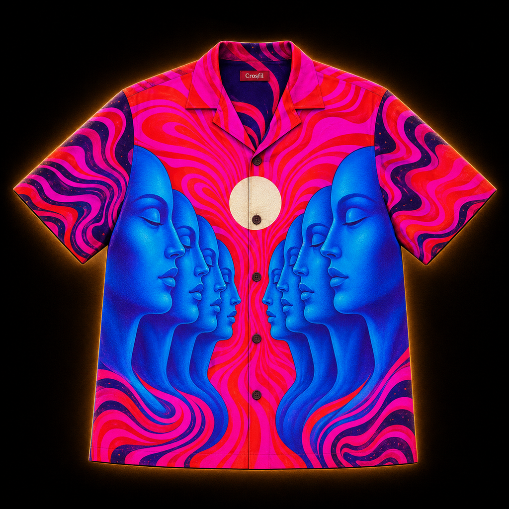 The Sleeping Choir: Daylight — Psychedelic Faces Hawaiian Shirt