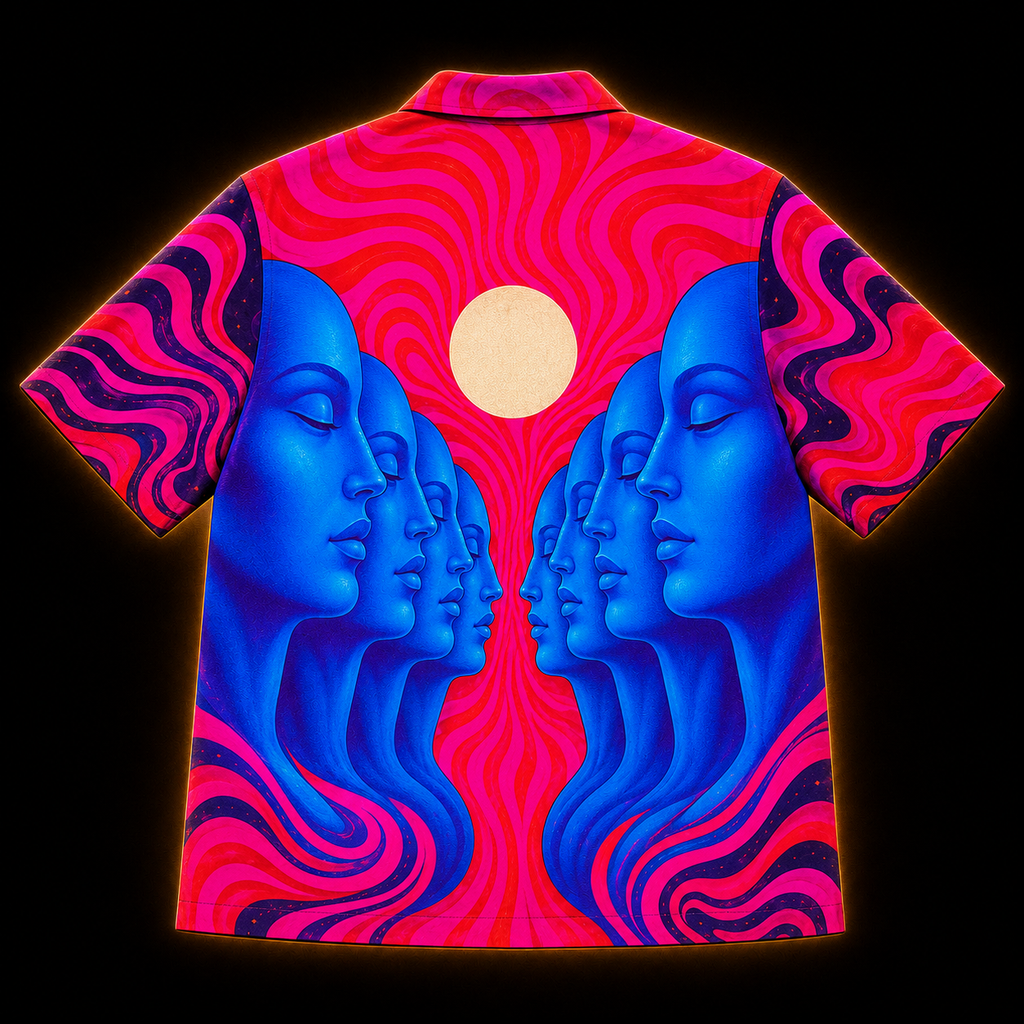 The Sleeping Choir: Daylight — Psychedelic Faces Hawaiian Shirt