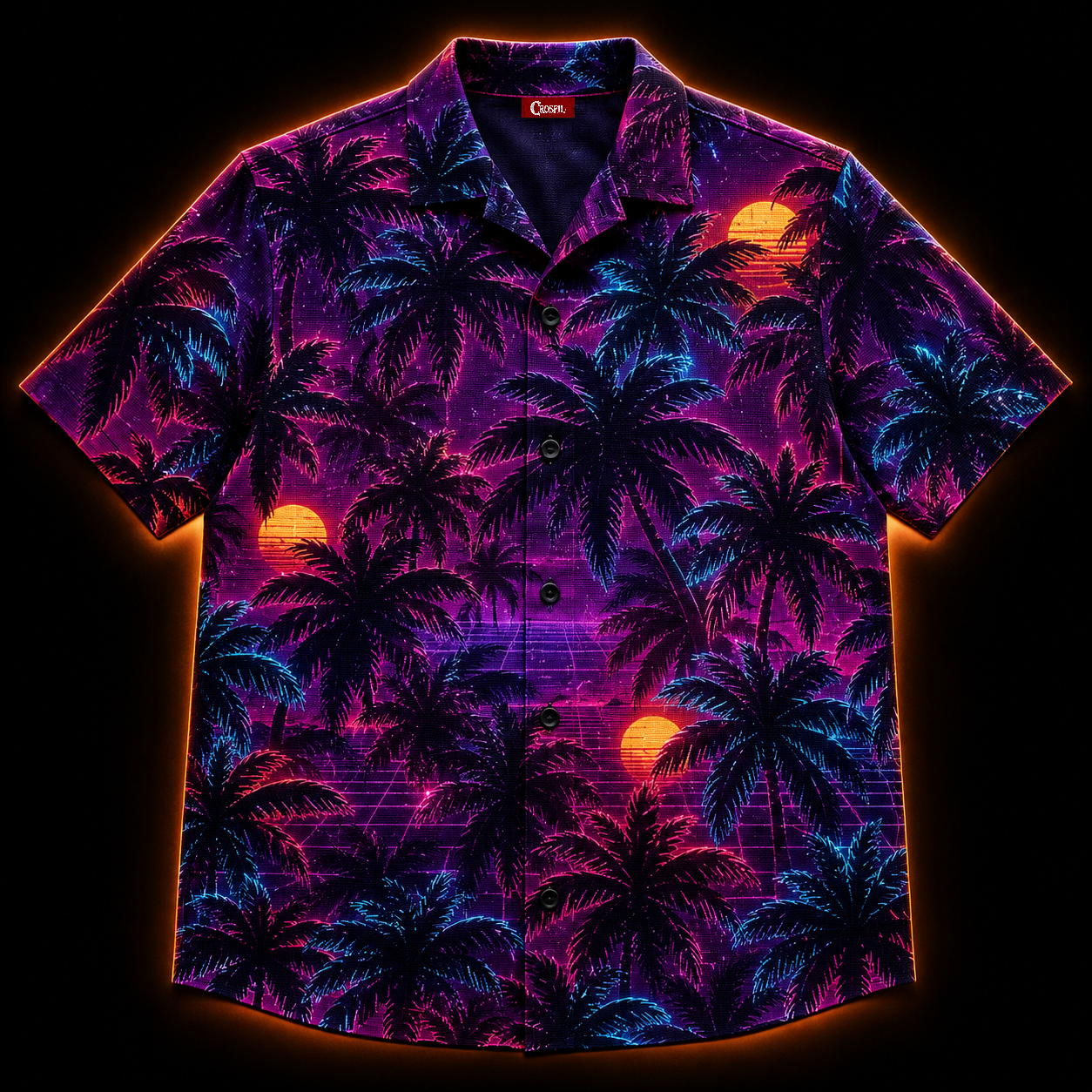 Neon Coast XIII — Synthwave Paradise Hawaiian Shirt