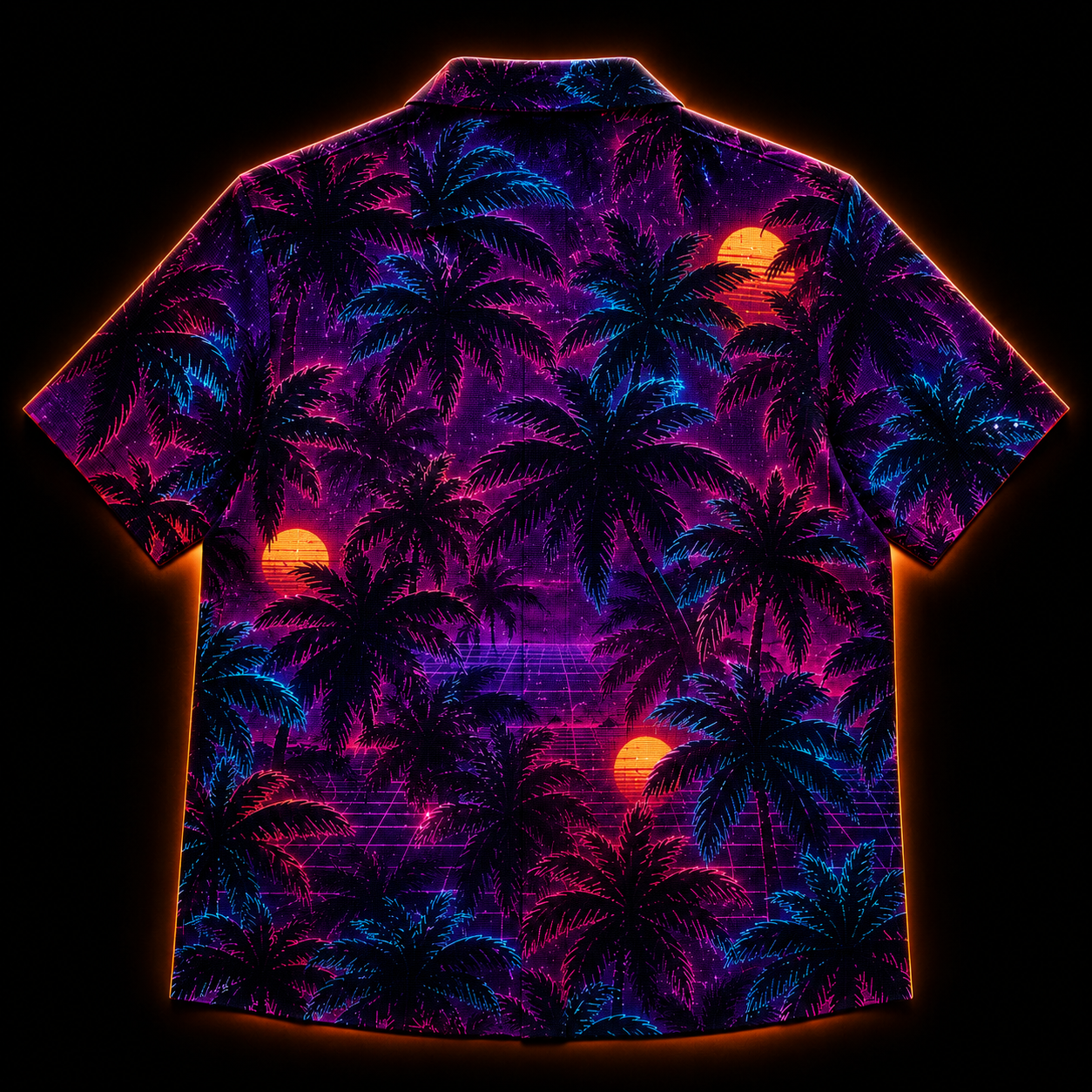 Neon Coast XIII — Synthwave Paradise Hawaiian Shirt