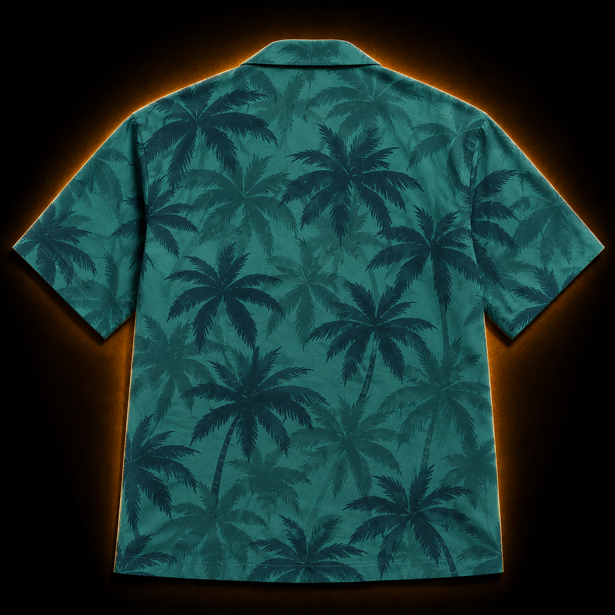 Teal Paradise XIII — Classic Palm Hawaiian Shirt