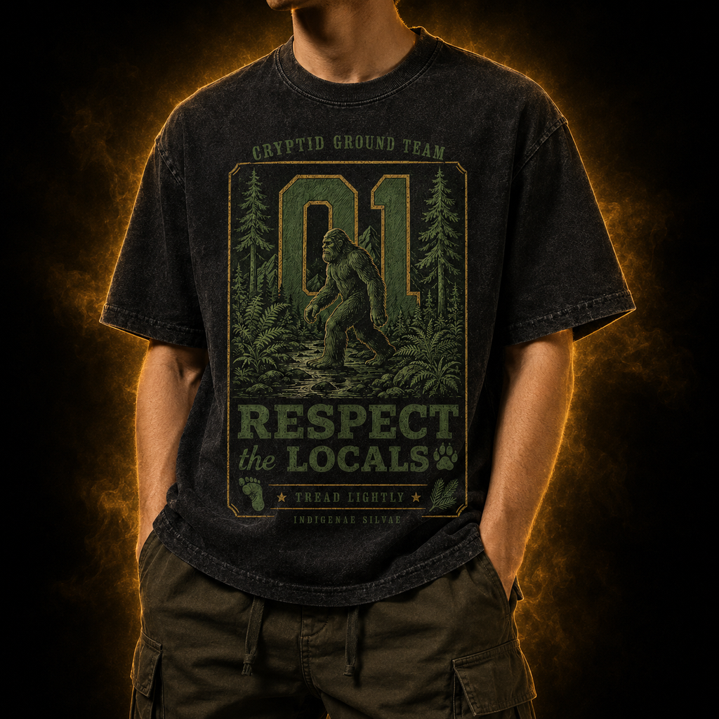 Respect The Locals — Bigfoot Country Washed T-Shirt