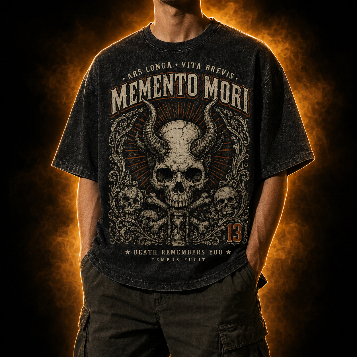 Memento Mori — Ars Longa Vita Brevis Washed T-Shirt