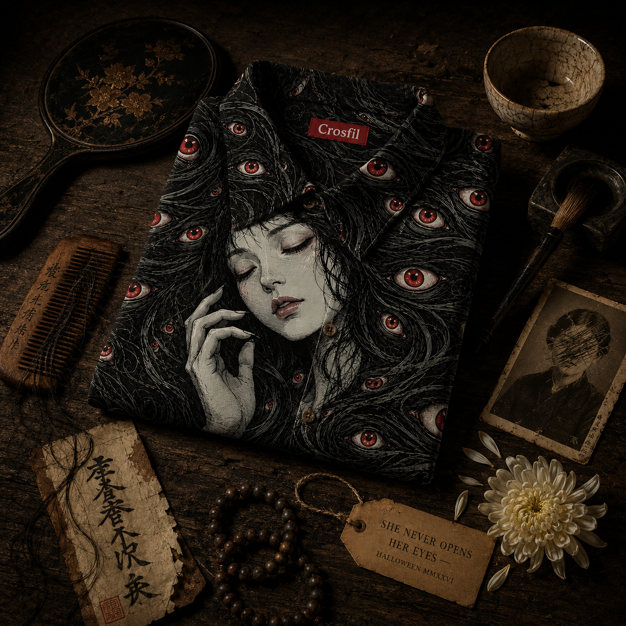 The Witness — Japanese Horror Hawaiian Shirt