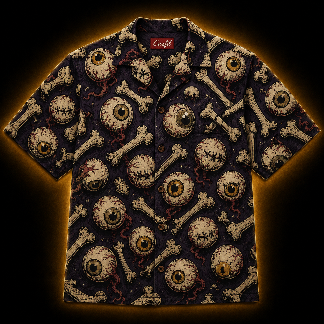 A Thousand Eyes — Vintage Horror Comic Hawaiian Shirt