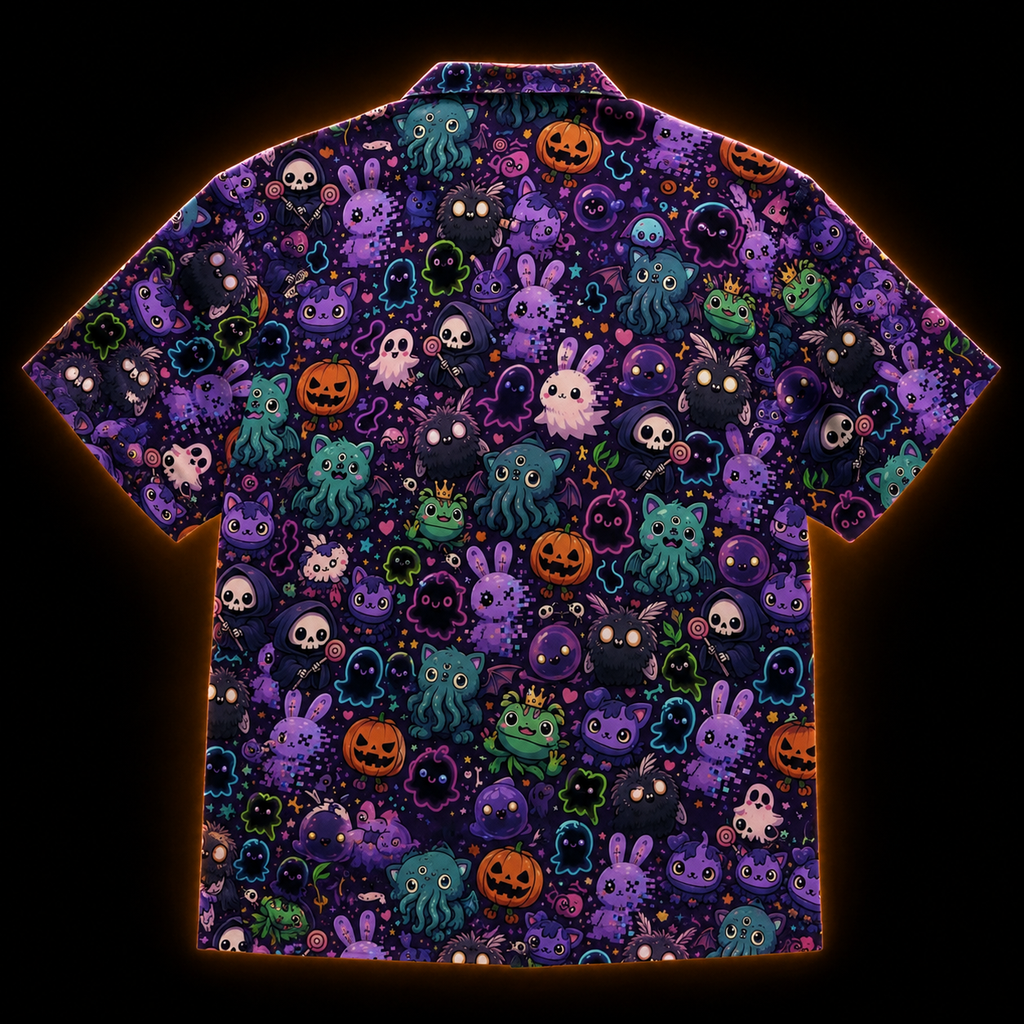 Too Cute To Trust Aloha Shirt — Creepy Cute Halloween