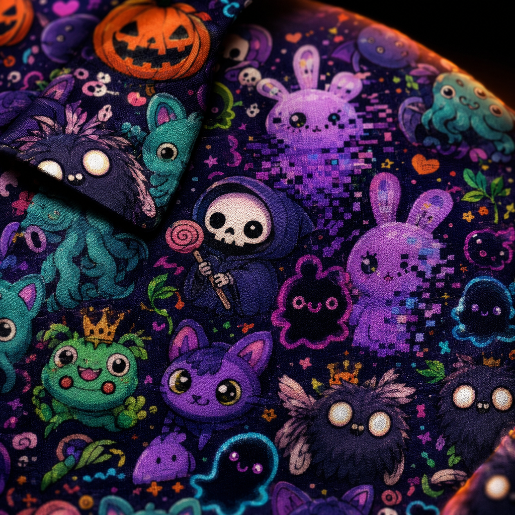 Too Cute To Trust Aloha Shirt — Creepy Cute Halloween