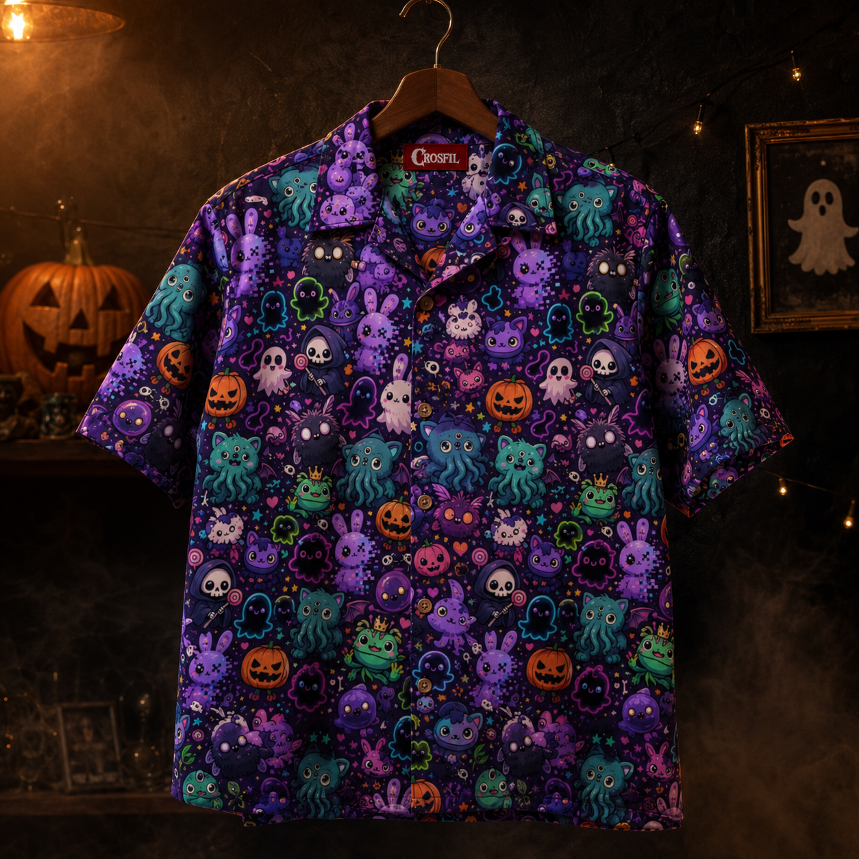 Too Cute To Trust Aloha Shirt — Creepy Cute Halloween