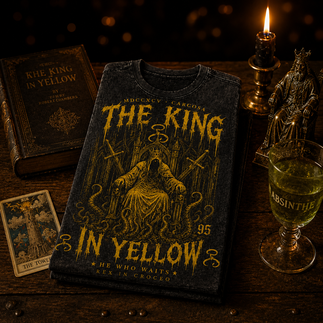 Hastur — The King in Yellow Washed T-Shirt