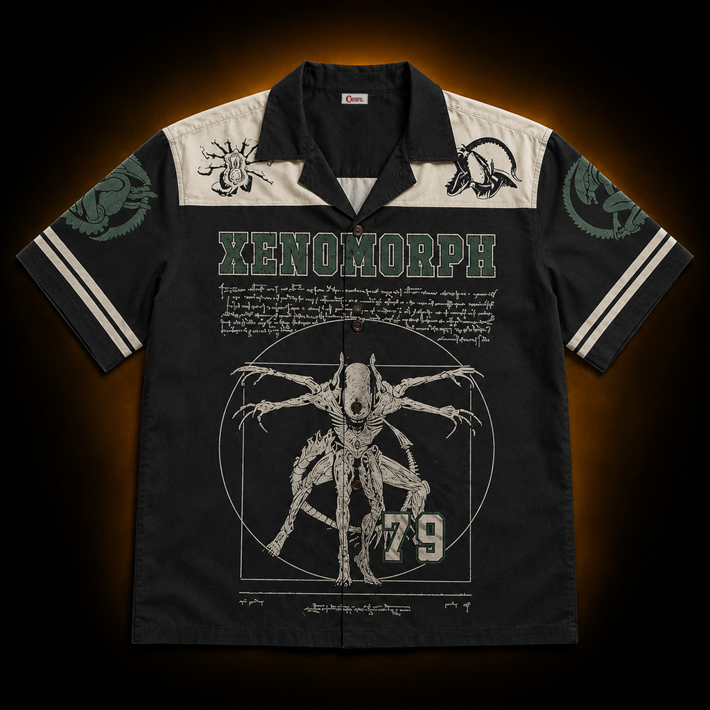 Xenomorph '79 — Vitruvian Alien Hawaiian Shirt | Film & TV Collection