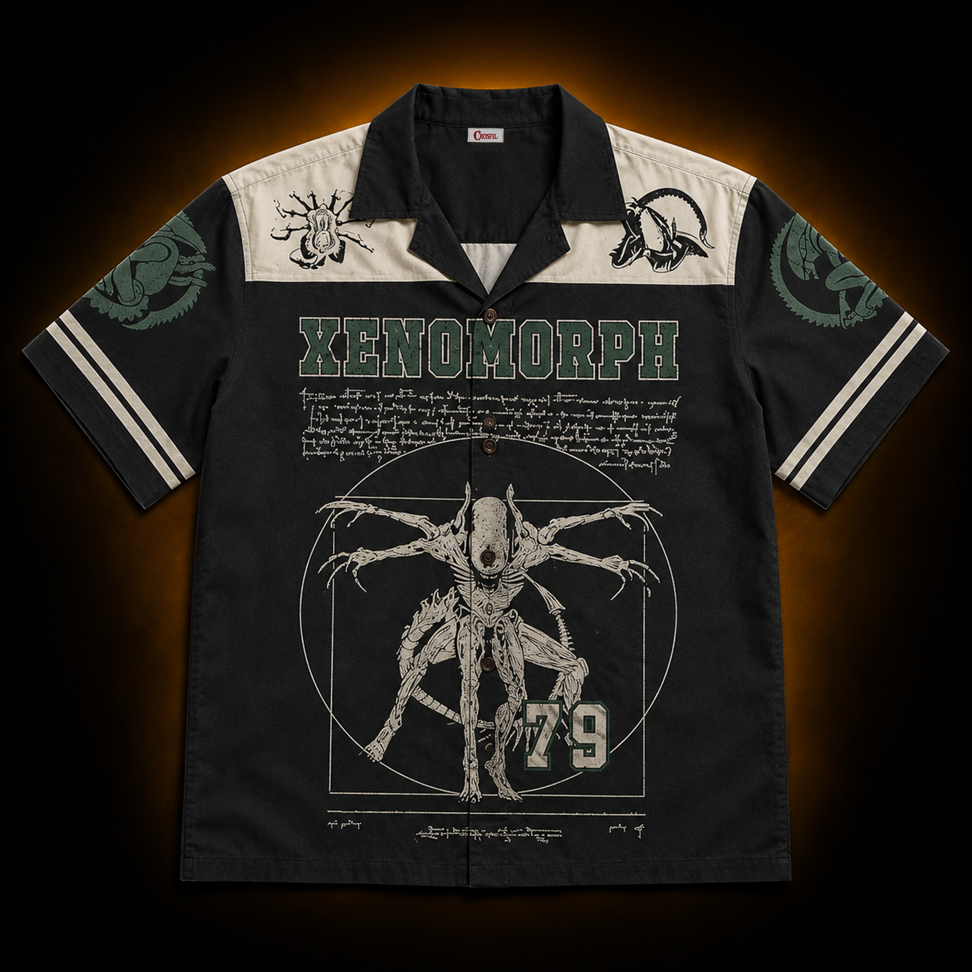 Xenomorph '79 — Vitruvian Alien Hawaiian Shirt | Film & TV Collection