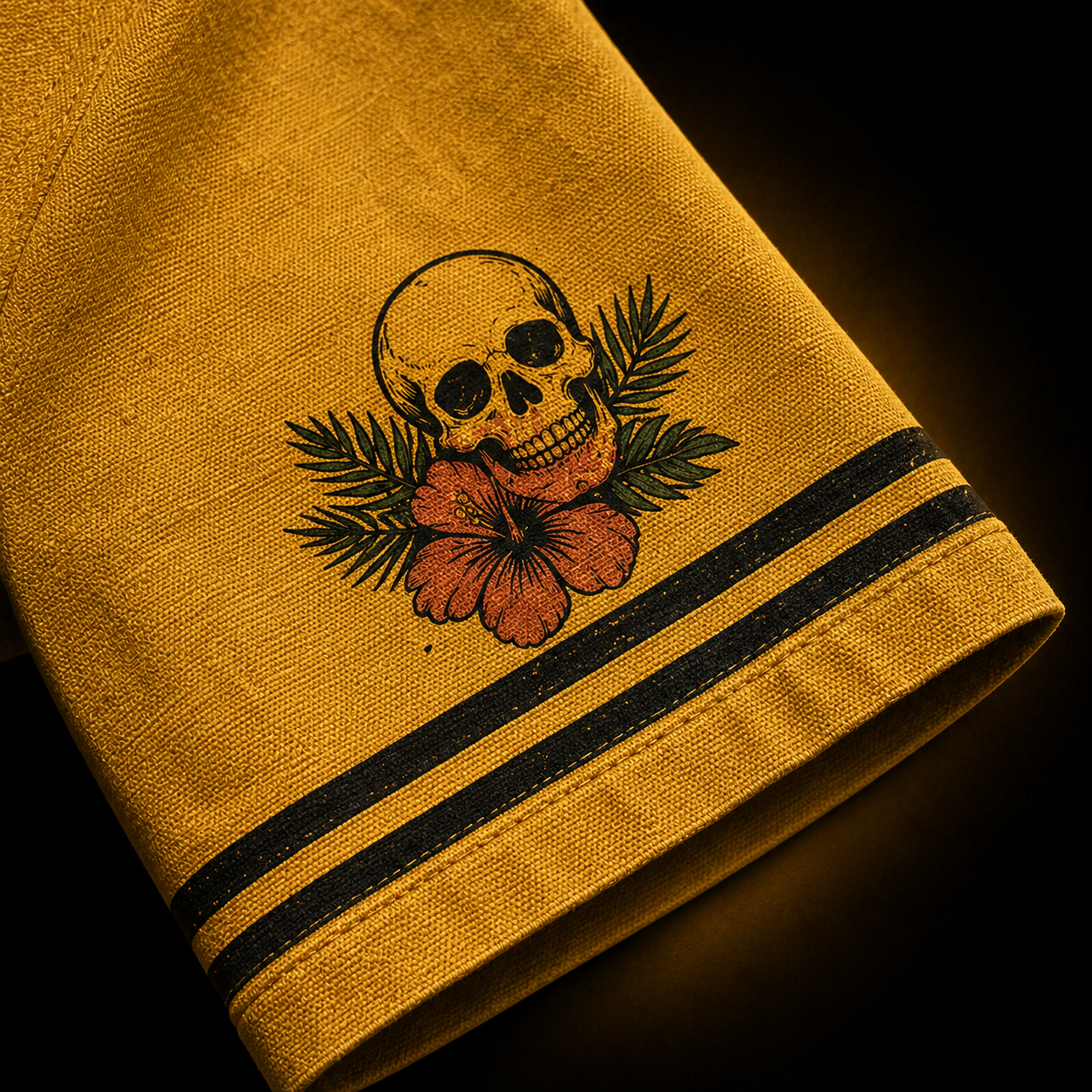 Have A Nice Death — Skull & Hibiscus Hawaiian Shirt | Dark Humor Collection