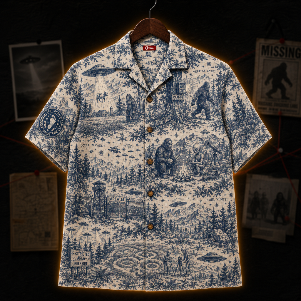Veritas Latet — Paranormal Toile Hawaiian Shirt