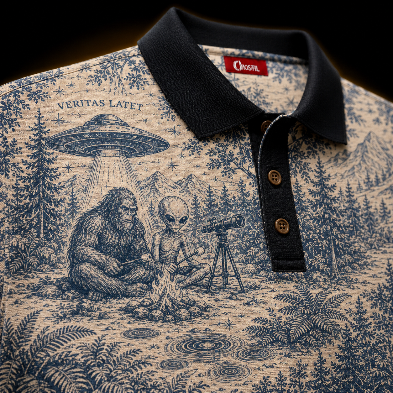 Veritas Latet — Paranormal Toile Polo Shirt