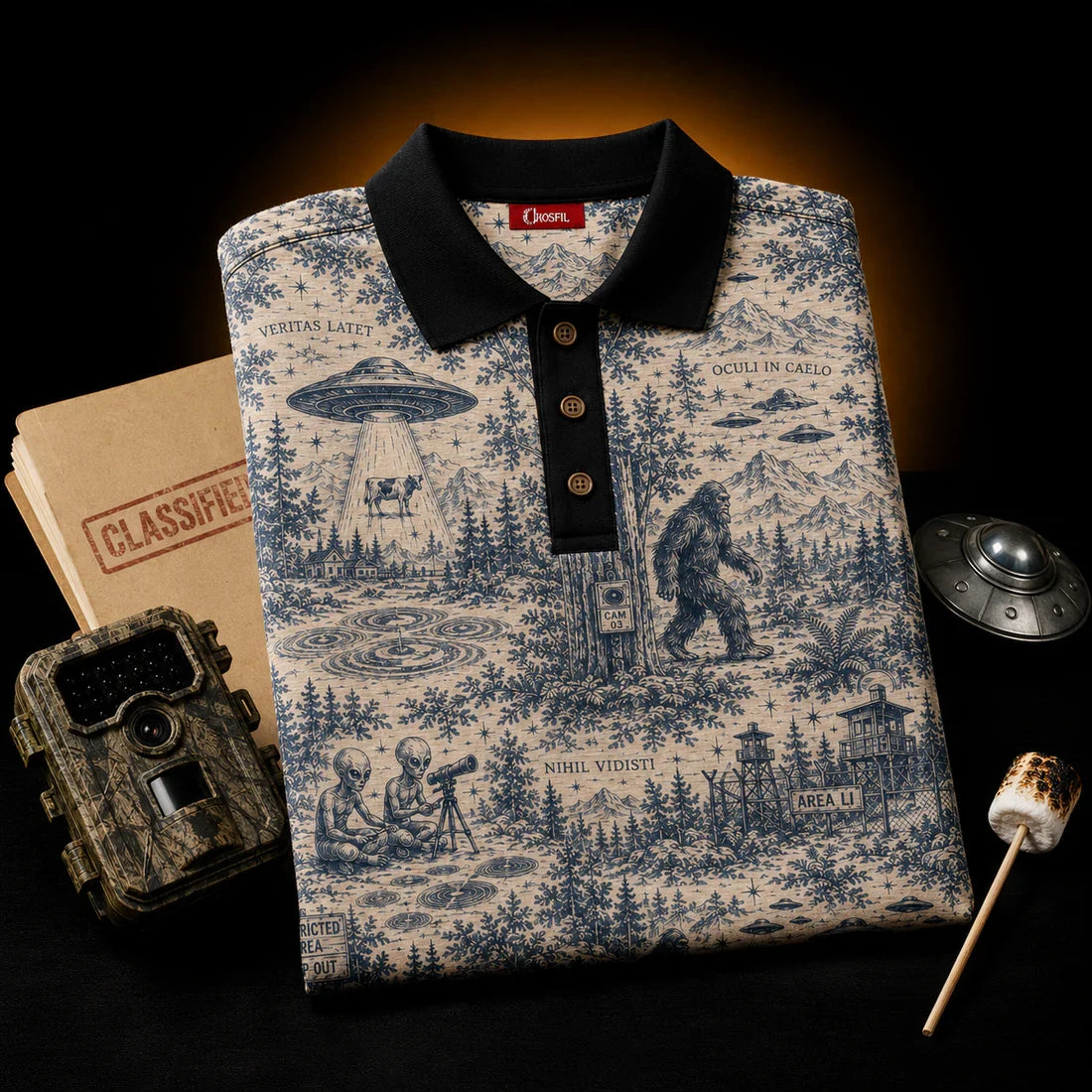 Veritas Latet — Paranormal Toile Polo Shirt