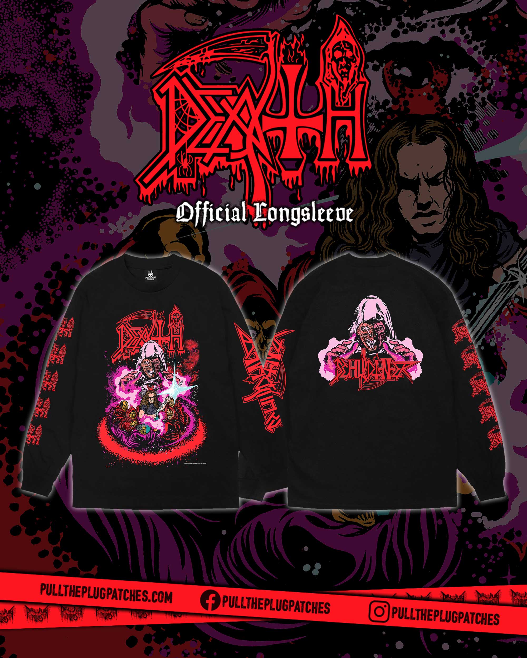 Death - Chuck Schuldiner Guitar God - Longsleeve Shirt