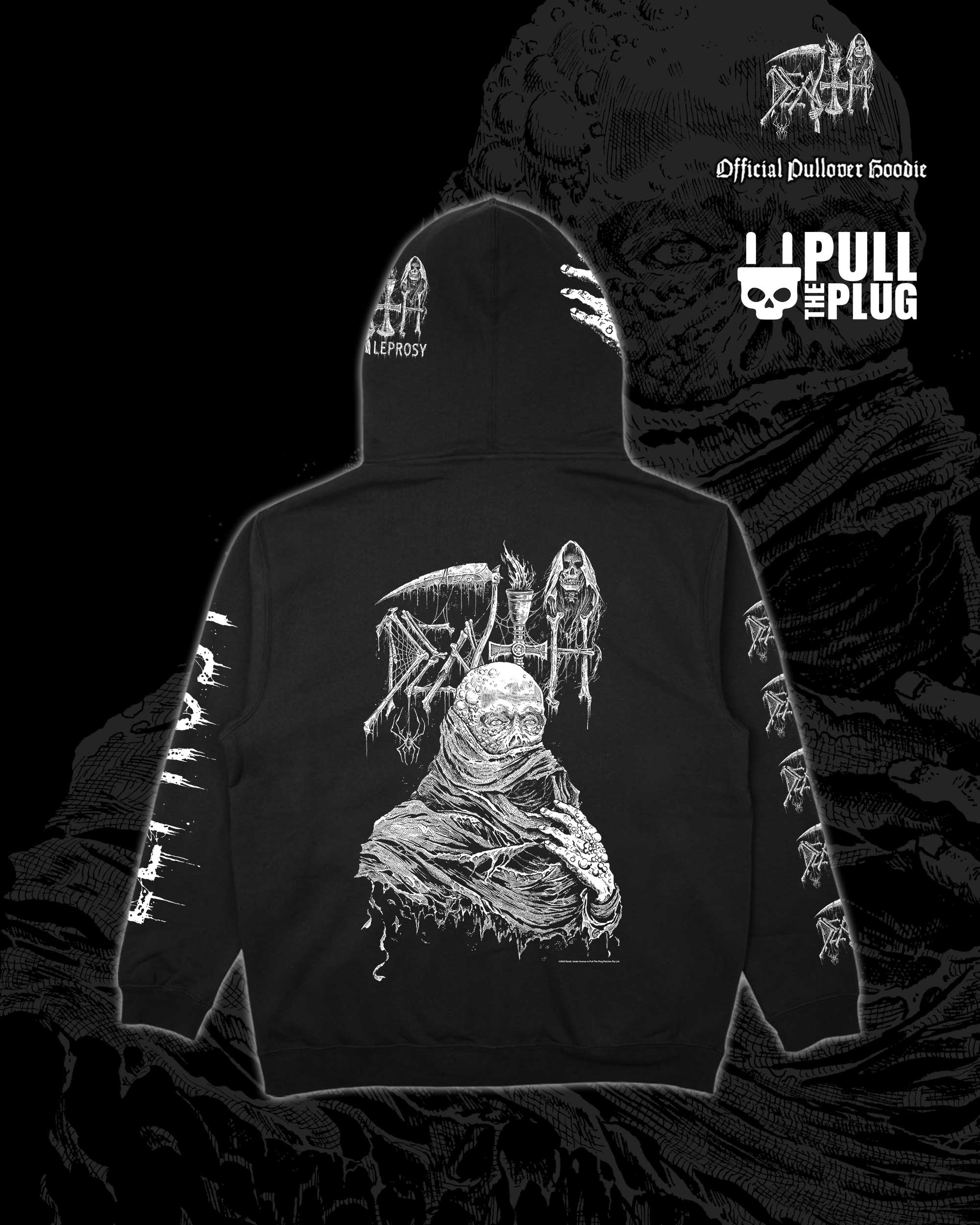 Death - Leprosy x Riddickart 38th Anniversary - Deluxe Pullover Hoodie (Limited Edition)